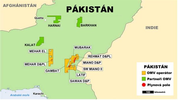 OMV zemní plyn Pákistán